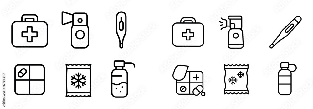 Fototapeta premium Portable Health Device Icons