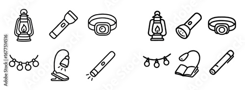 Portable Lighting Icons