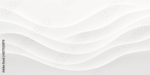 Soft and elegant flowing white silk with a gentle wave pattern on a light blue background