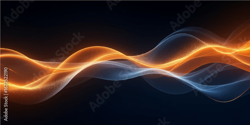 Abstract flowing lines and dynamic glowing smoke create a captivating wallpaper with a colorful, smooth, and energetic design