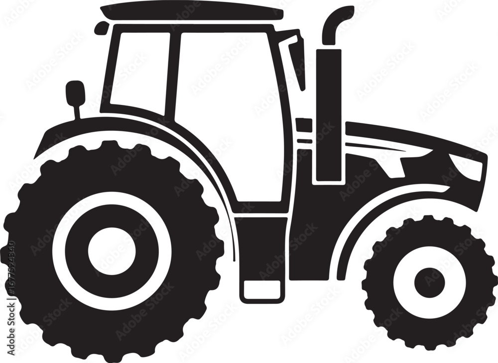 Obraz premium Tractor isolated on white background farming vehicle illustration
