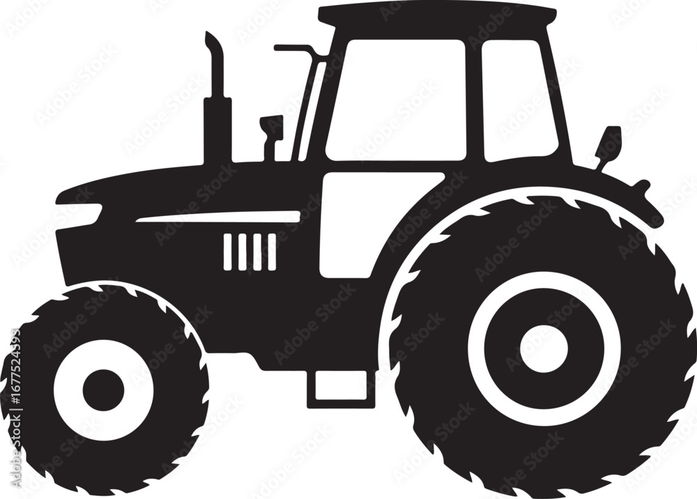 Obraz premium Tractor isolated on white background farming vehicle illustration