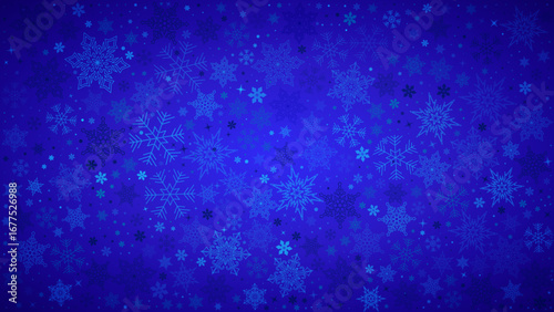 Dark blue Christmas texture with decorative snowflakes. Perfect for any winter design.