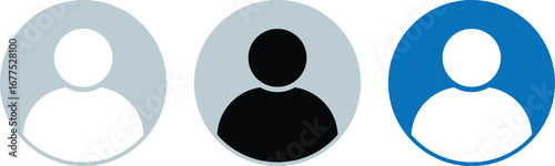 Three user profile icons showing different states of completion