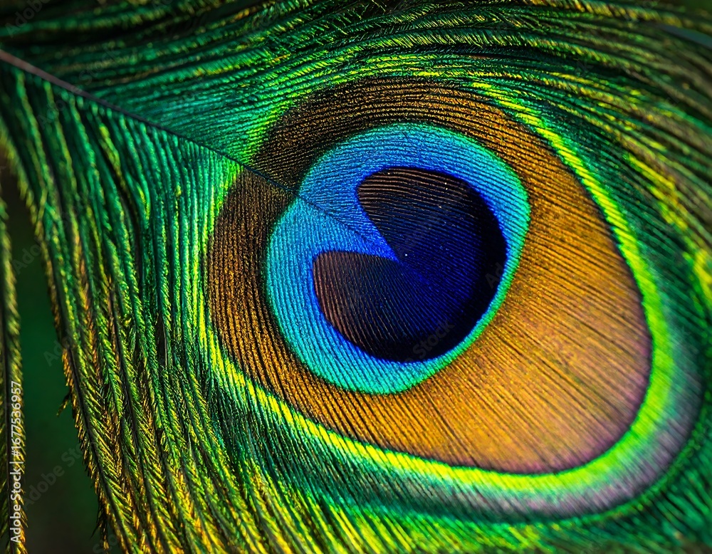 Obraz premium Peacock Feather Close-Up