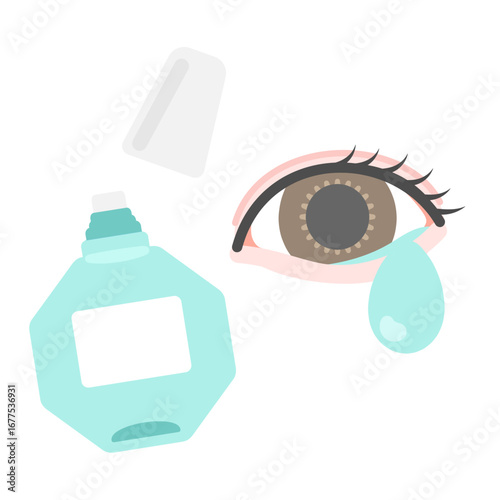 目と目薬　イラスト