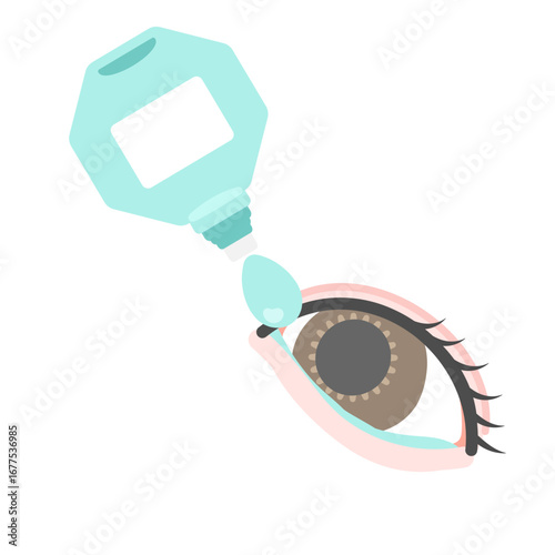 目と目薬　イラスト