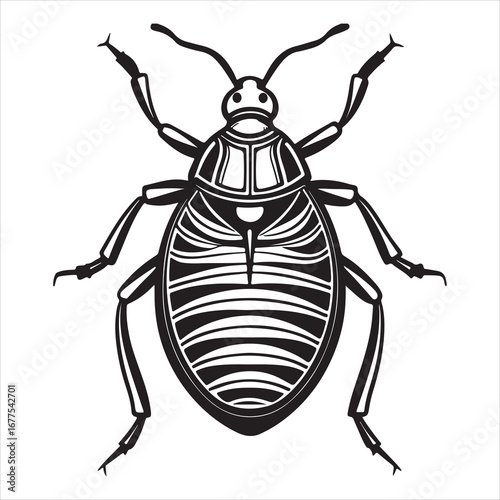 A Detailed Macro Close-up of a Bed Bug, a Small and Notorious Parasitic Insect, an Unwanted and Troublesome Pest in the Bedroom and Home
