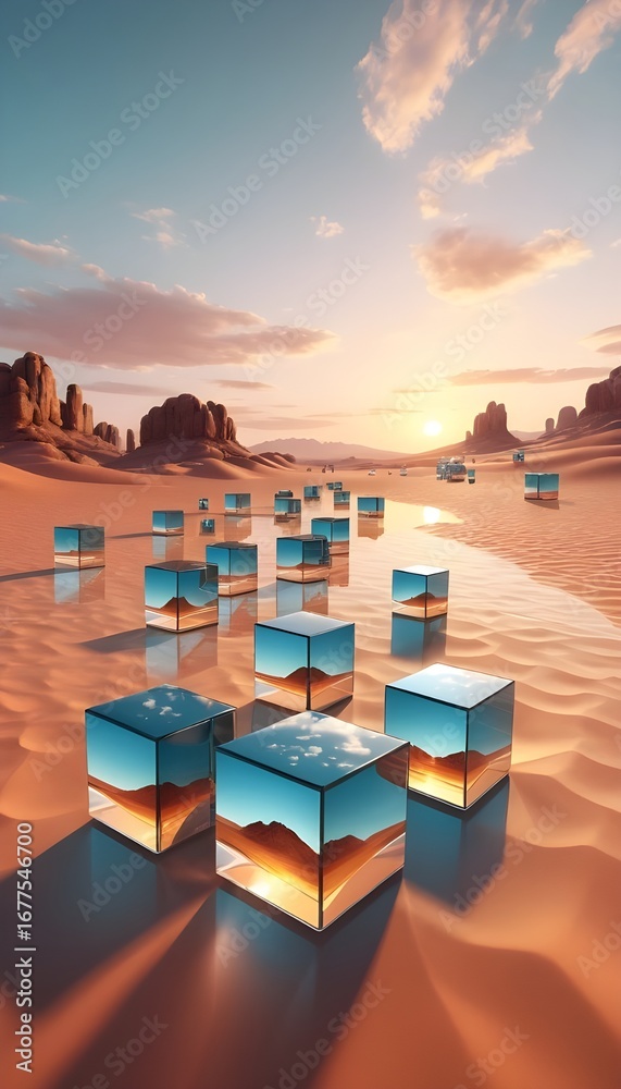 Fototapeta premium 3d rendered illustration of a cube