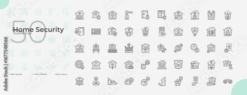 Home Security Icons Set