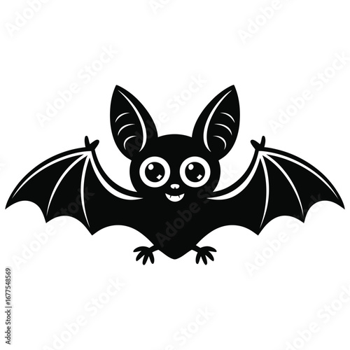 bat on white background