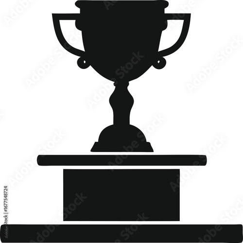 trophy cup isolated on white