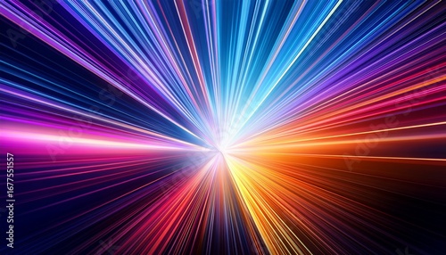 colorful light rays creating a vibrant abstract background