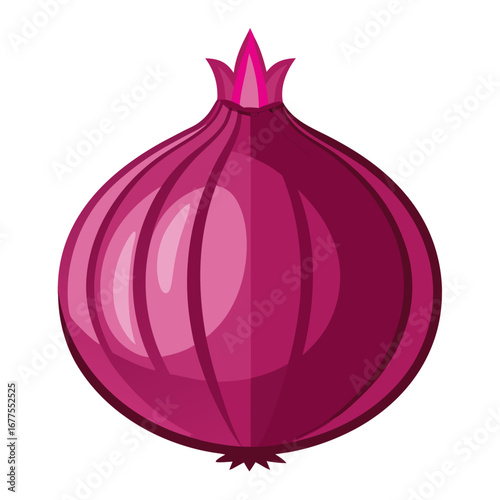 red onion isolated on white