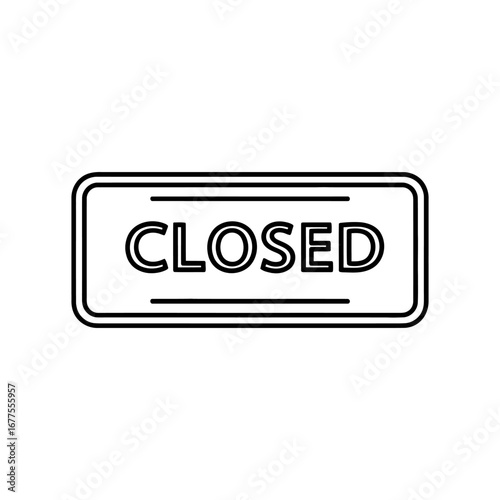 Closed Sign Illustration