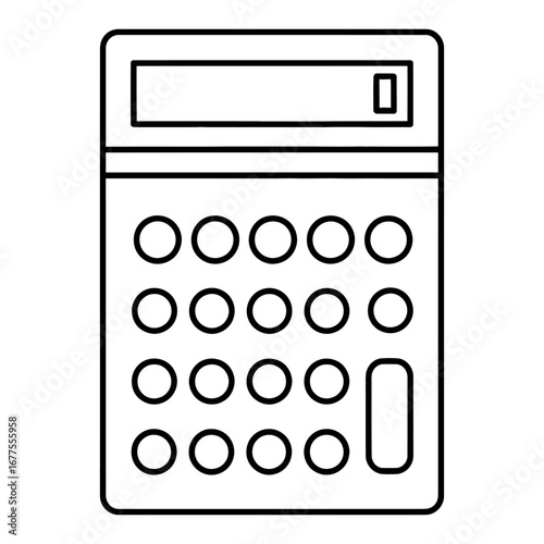 Simple Line Art Calculator Icon Design