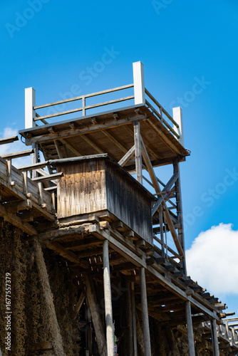 Wallpaper Mural Traditional Salt Mine Structure in Germany with Wooden Architecture under Blue Sky Torontodigital.ca