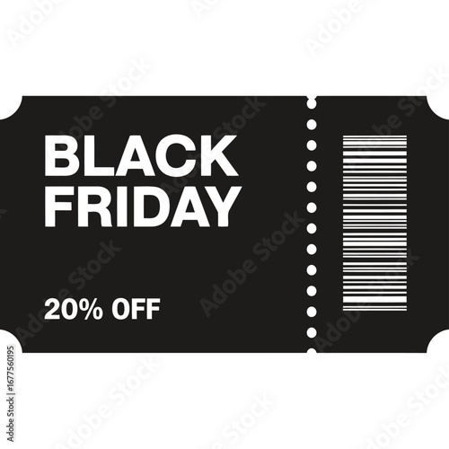 Black Friday 20% off coupon ticket.