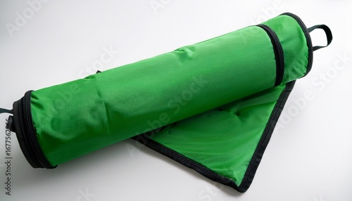 portable green screen fabric effortlessly foldable smooth surface presented against a clean white backdrop ideal for versatile creative projects