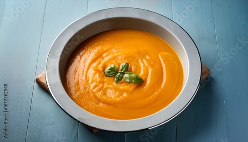 creating silky smooth pumpkin soup puree in a minimalist setting for culinary enthusiasts