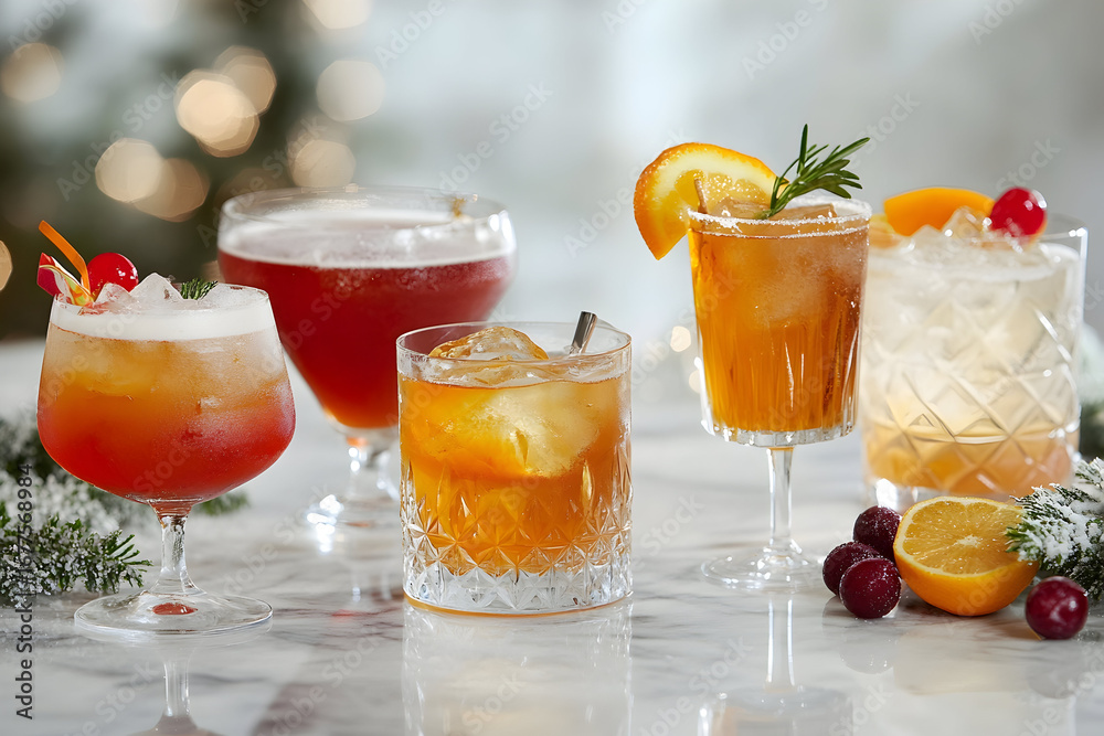 Fototapeta premium cocktail with fruits
