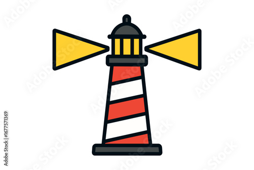 Vector Illustration of Lighthouse Icon