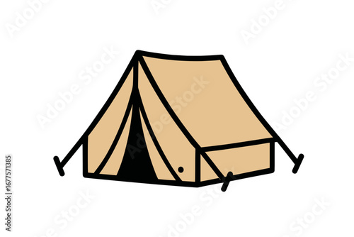 Vector Illustration of Desert Tent Icon