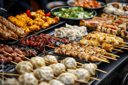 shish kebab on skewers