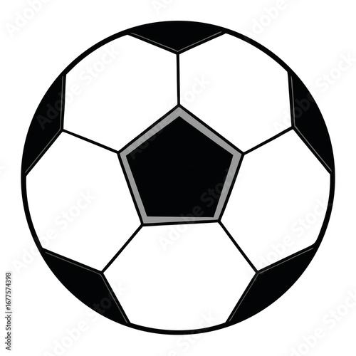 Classic soccer ball design isolated on transparent background