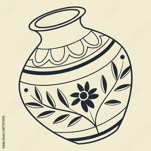 vector illustration of a vase