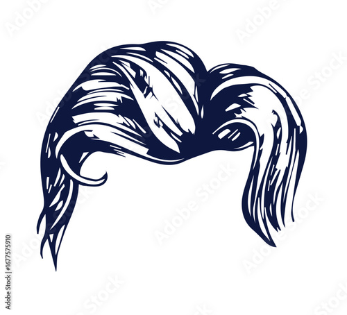 Bridal hand drawn hairstyles, vector illustration