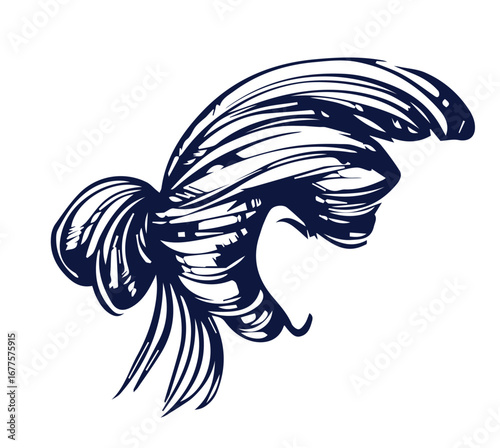 Bridal hand drawn hairstyles, vector illustration
