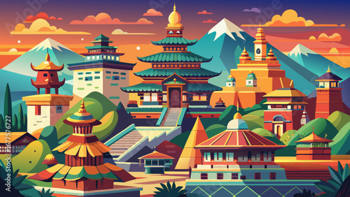 The Kathmandu Valley in Nepal radiates cultural richness, where palaces, pagoda temples, and stone sculptures display centuries of Himalayan artistry and spiritual devotion across historic royal squar