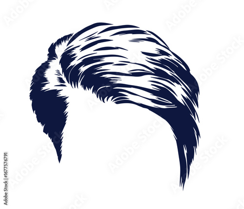 Bridal hand drawn hairstyles, vector illustration