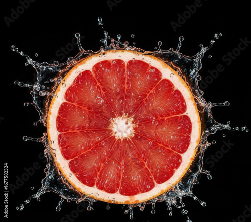 Grape fruit close-up on white background
