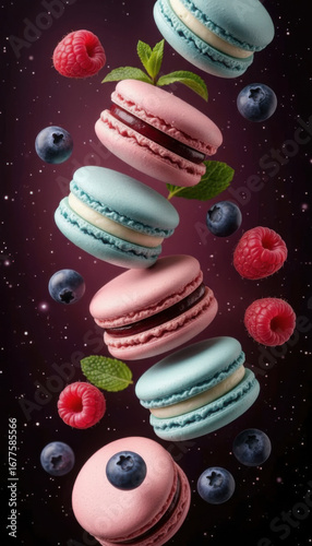 Colorful macaron display