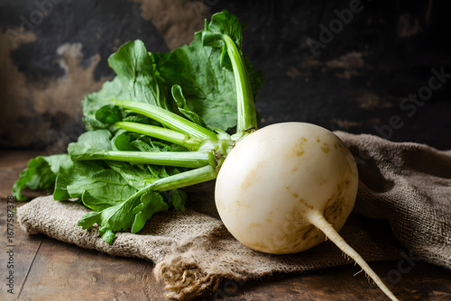 White Radish: Rustic Still Life