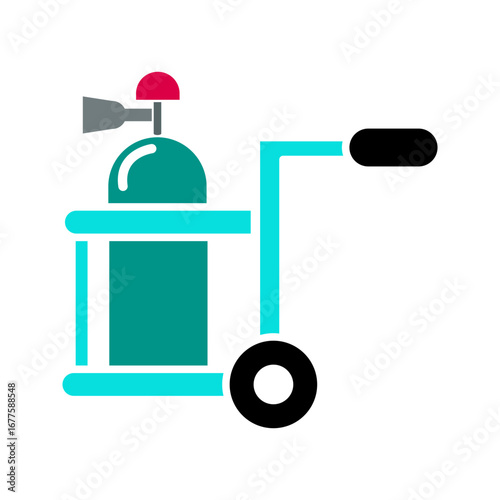 Diving gas cylinders and tanks realistic concept with oxygen symbols vector illustration
