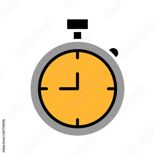 Fast response time clock vector symbol. quick, rush or faster work service icon. rapid delivery symbol.	
