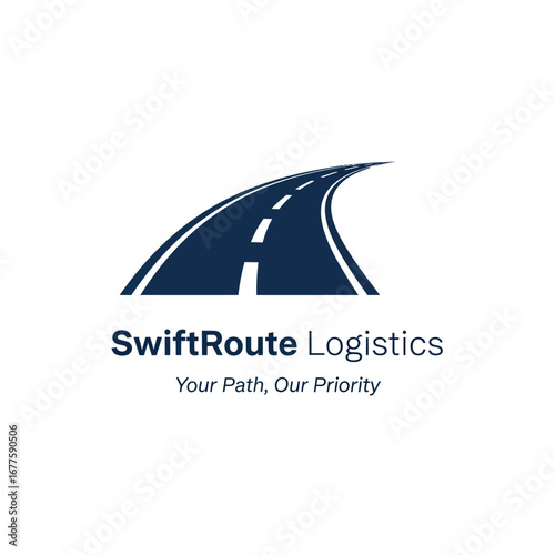 SwiftRoute Logistics logo featuring a stylized road.