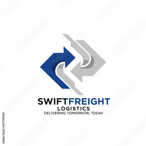 Free Download Swift Freight Logistics logo design, featuring a modern, abstract graphic with arrows, conveying speed and efficiency in transportation and delivery services. - GFXLoad