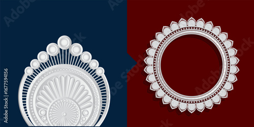 Durga Puja Circle border Border Decorations Durga Puja Frame Durga Puja Background	