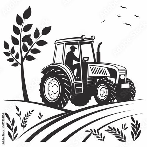 tractor on a field
