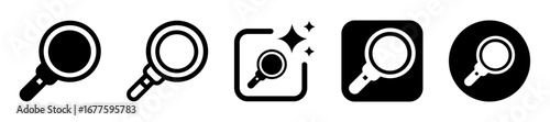 Search tool vector PNG, transparent magnifier icon for web & apps