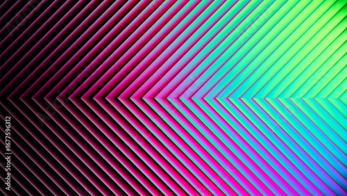 Fractal glass texture with strong geometric composition. Diagonal shapes form symmetry and depth. Sharp clean diagonal geometry with symmetrical structure and light reflections. Vector illustration