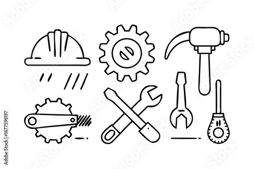 Vector art of construction and repair tools