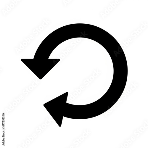 Circular arrows symbol representing refresh or reload action