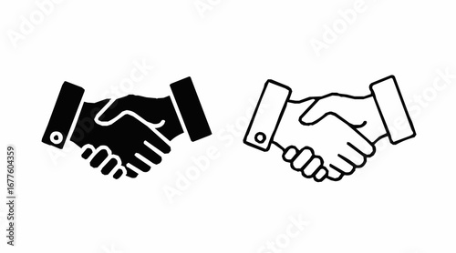 handshake icon vector illustration. 