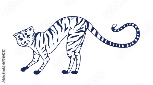 Set of cartoon animals wearing scarf stock illustration