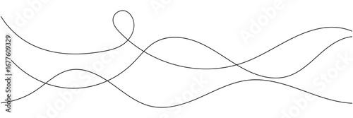 Wavy line with flowing curves. Seamless pattern of continuous wavy lines. Undulating abstract background. Curved single line. wavy line pattern with curvy abstract squiggles in a psychedelic wiggle 
